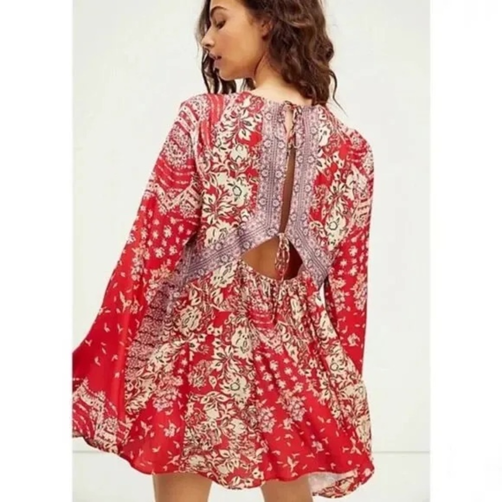 FREE PEOPLE NWOT Stevie Printed Long Sleeve Tunic Dress
